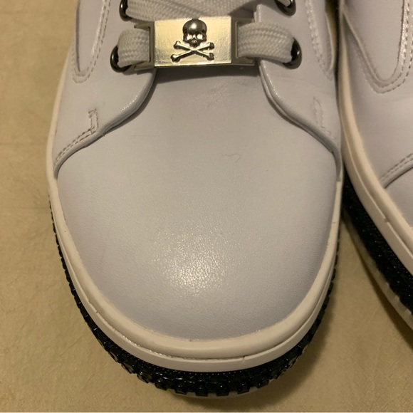 Philipp Plein white sneakers with skull and zipper decoration - Picture 8 of 13